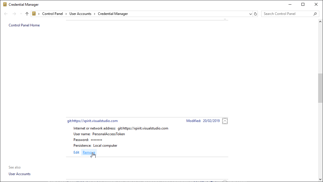 Configure Visual Studio to use a different Git Credential Manager for  Windows