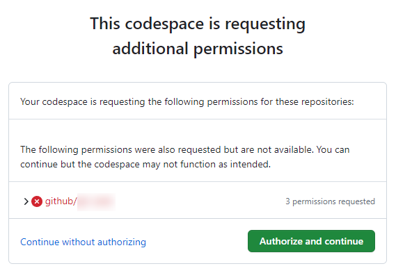 Accessing (private) GitHub resources from a Codespace