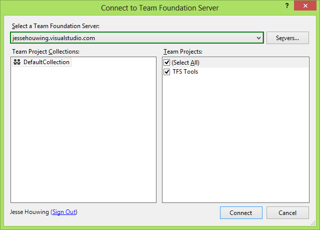 Updating your Team Foundation Service Uri to the new 